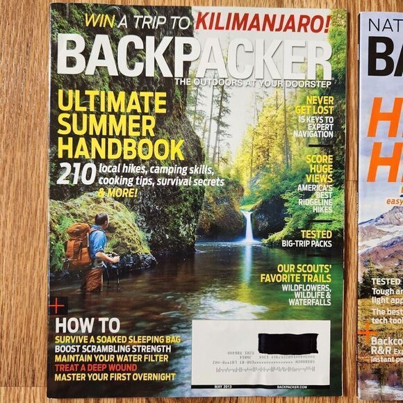 Backpacker Magazine May, June 2013 Back Issue Lot of 2 - Picture 3 of 5